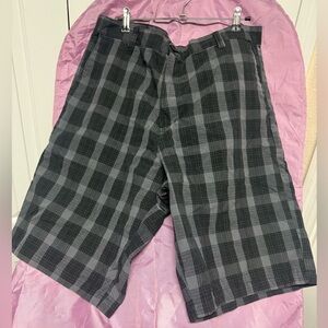 Burnside Black and Gray Checkered Men's Shorts